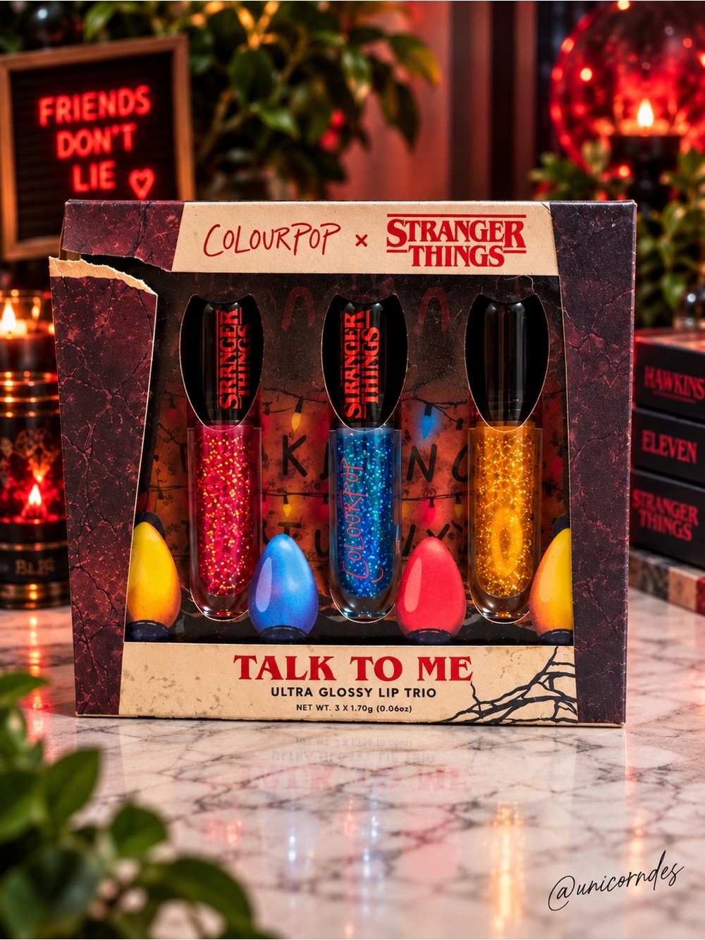 ColourPop x Stranger Things Talk To Me Ultra Glossy Lip Trio Limited Edition